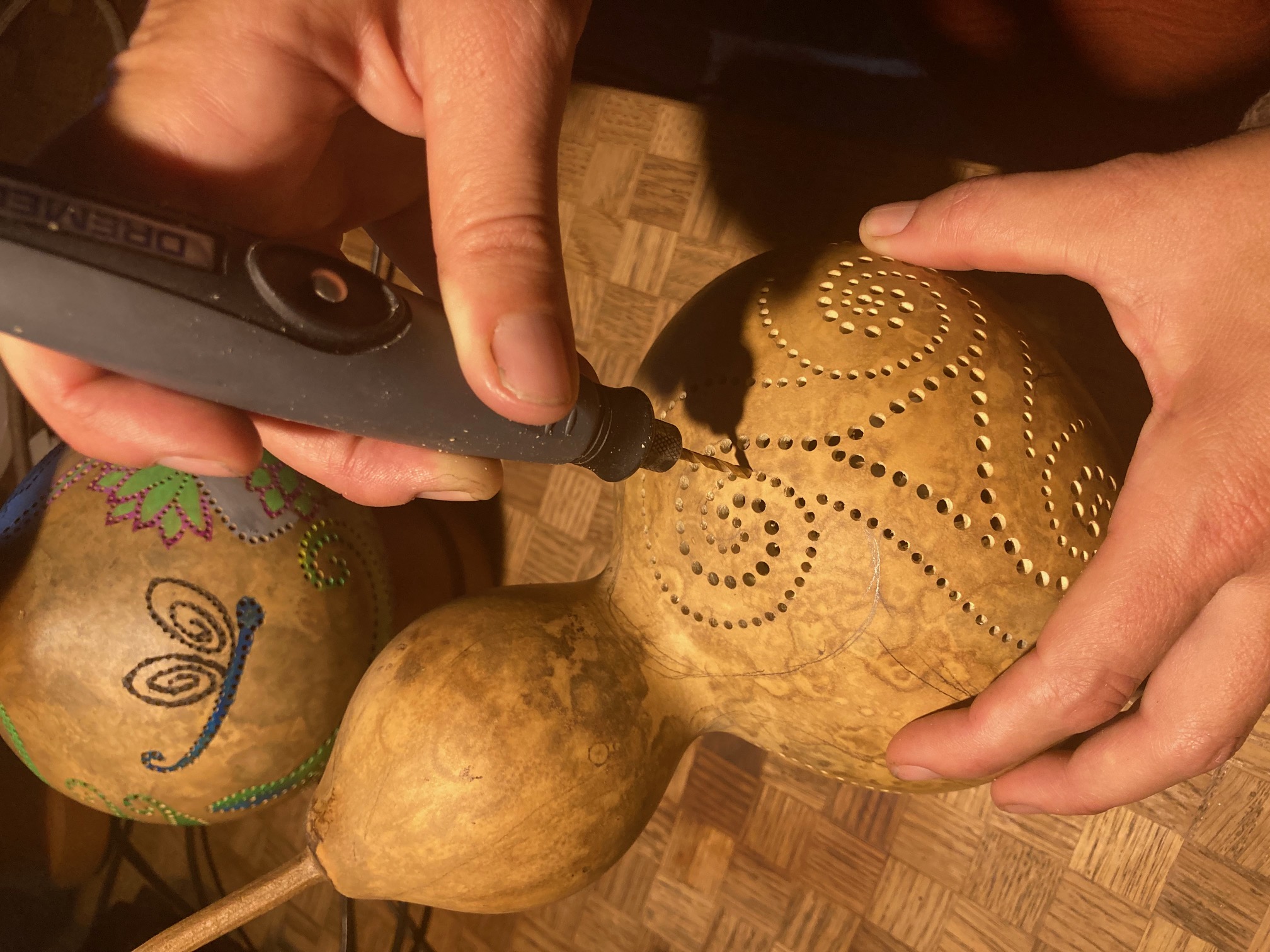 Herstellung einer Kürbislampe