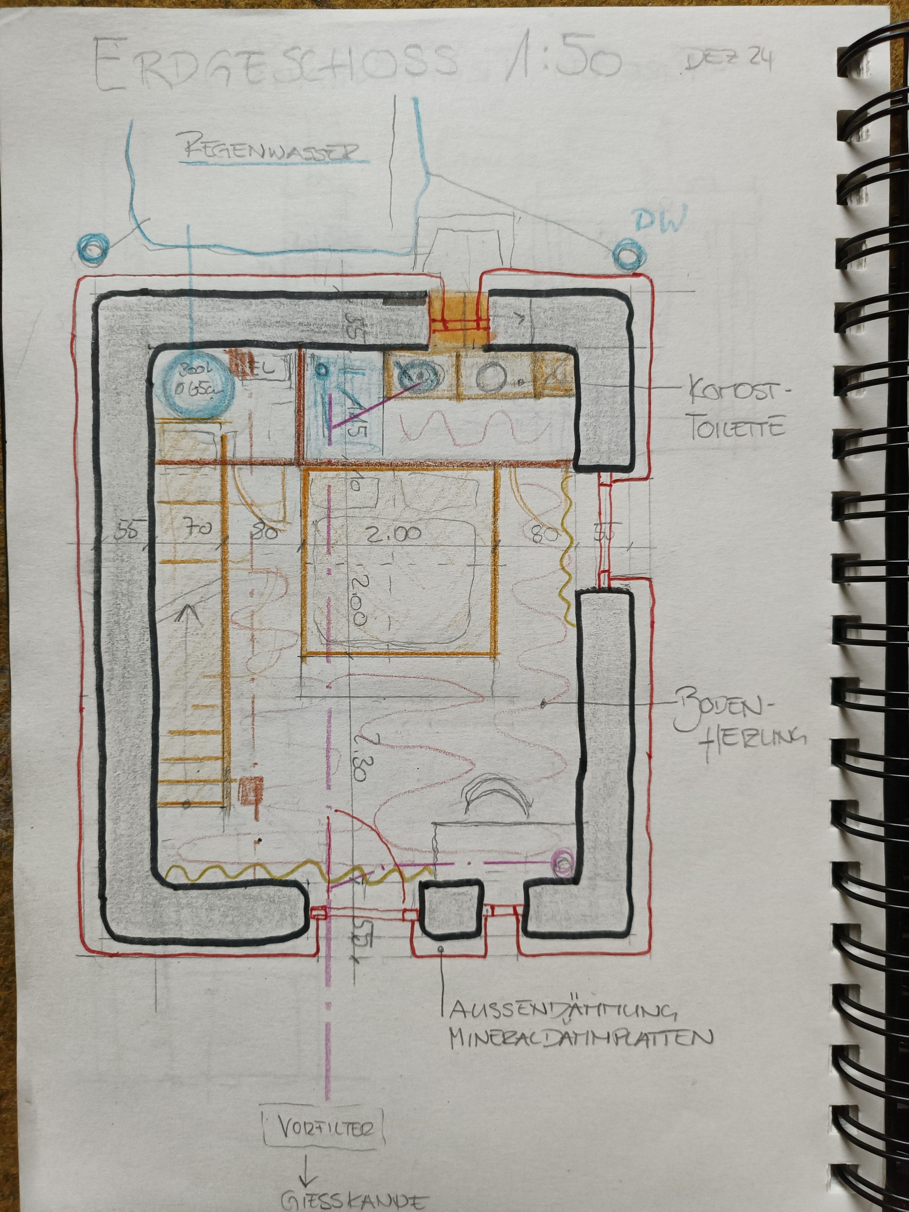 Grundriss Erdgeschoss - Detailplanung mit nachhaltigen Systemen